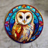 Bernadette Barn Owl Circular Glass Suncatcher Worktop Saver